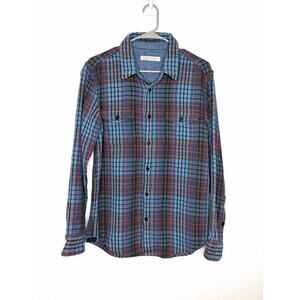 Outerknown Blanket Shirt Sz S Pacific Old Coast Plaid Organic Cotton Outdoors